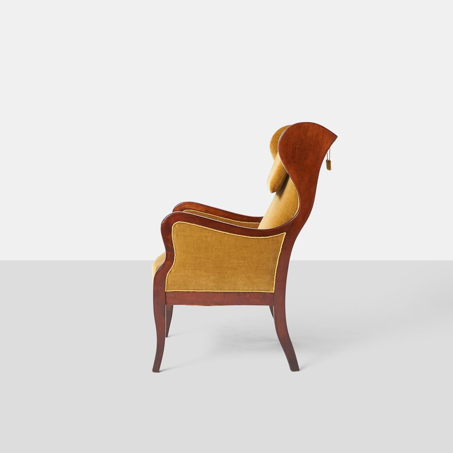 Scandinavian Modern Frits Henningsen Wingback Chair