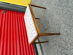 Frits Henningsen Wood Coffee Table with 19th Century Ceramic Tiles