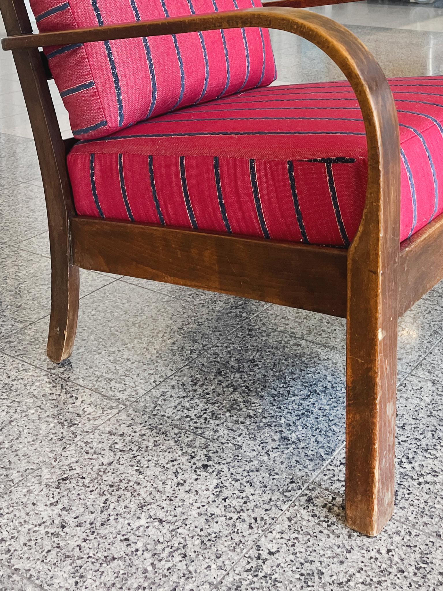 Upholstery Frits Schlegel 1940s Lounge Chair