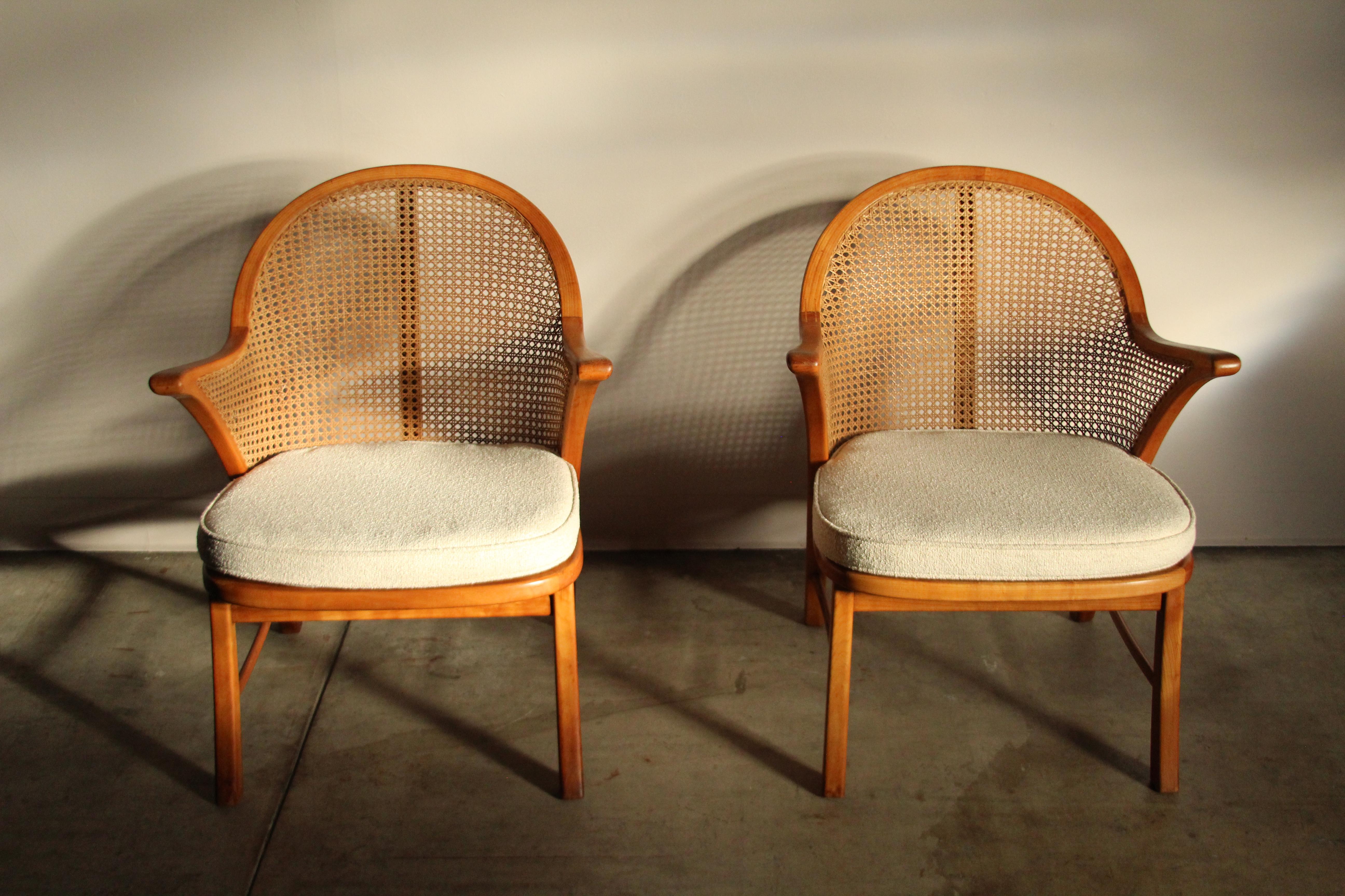 Tissé à la main Fauteuils en rotin attribués à Frits Schlegel, années 1940 en vente