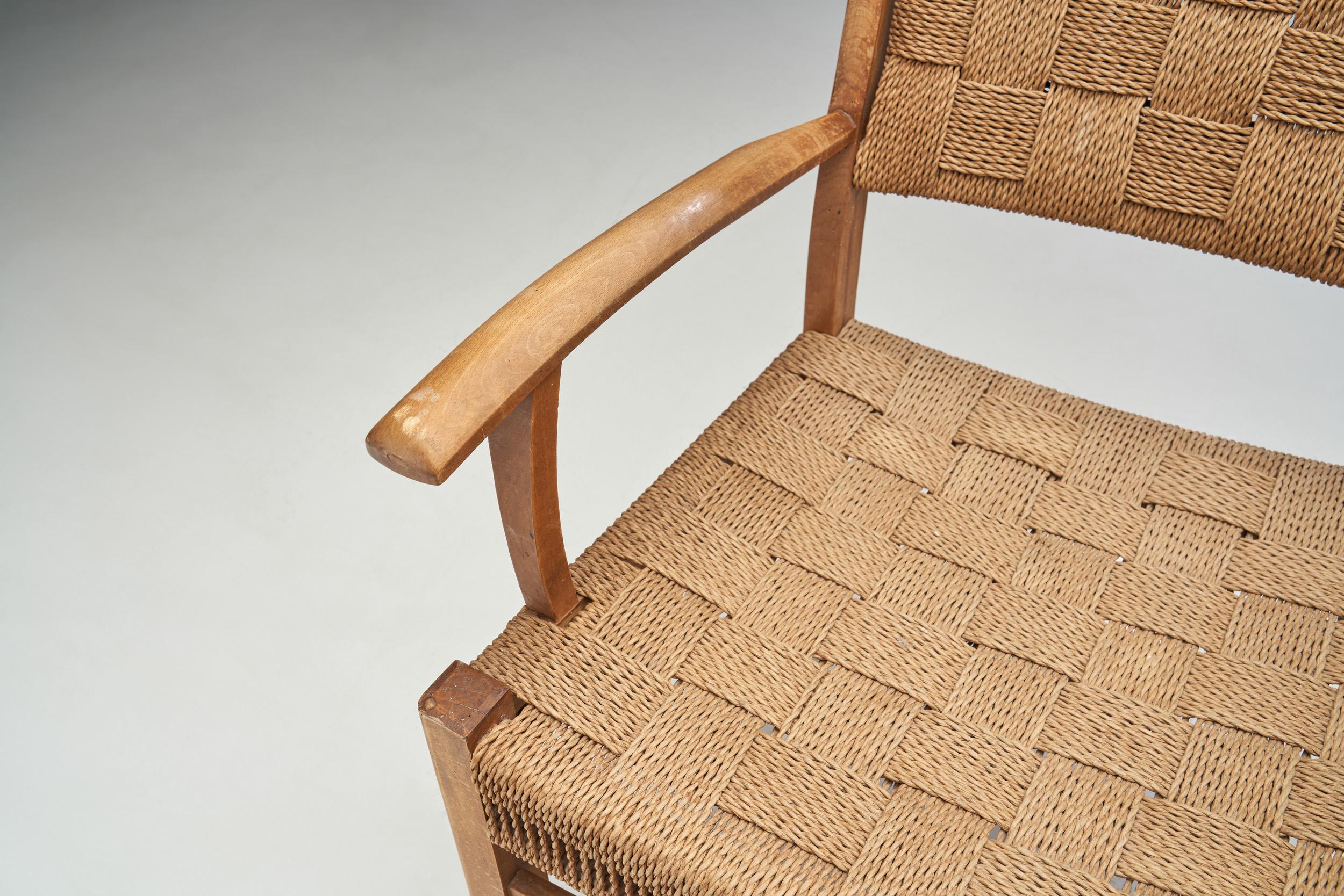 Frits Schlegel Beech Armchair for Fritz Hansen, Denmark, 1940s 1