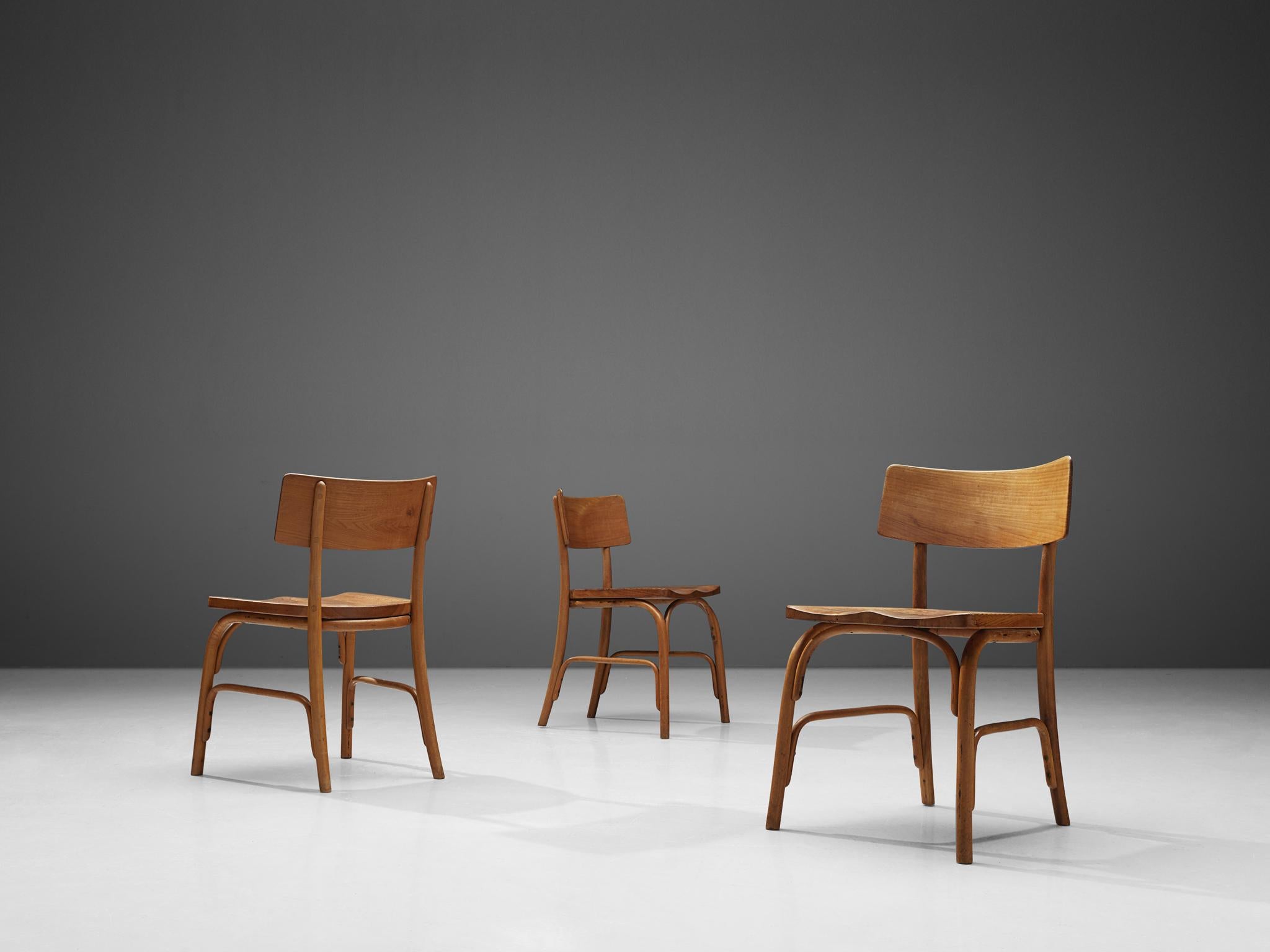 Scandinave moderne Ensemble de six chaises Husum de Frits Schlegel pour Fritz Hansen en vente