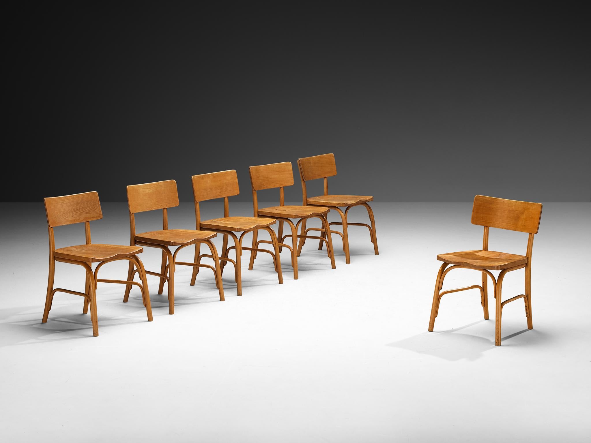 Frits Schlegel für Fritz Hansen Sechser-Set 'Husum' Esstischstühle im Angebot 5