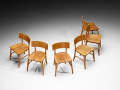 Frits Schlegel for Fritz Hansen Set of Six 'Husum' Dining Chairs