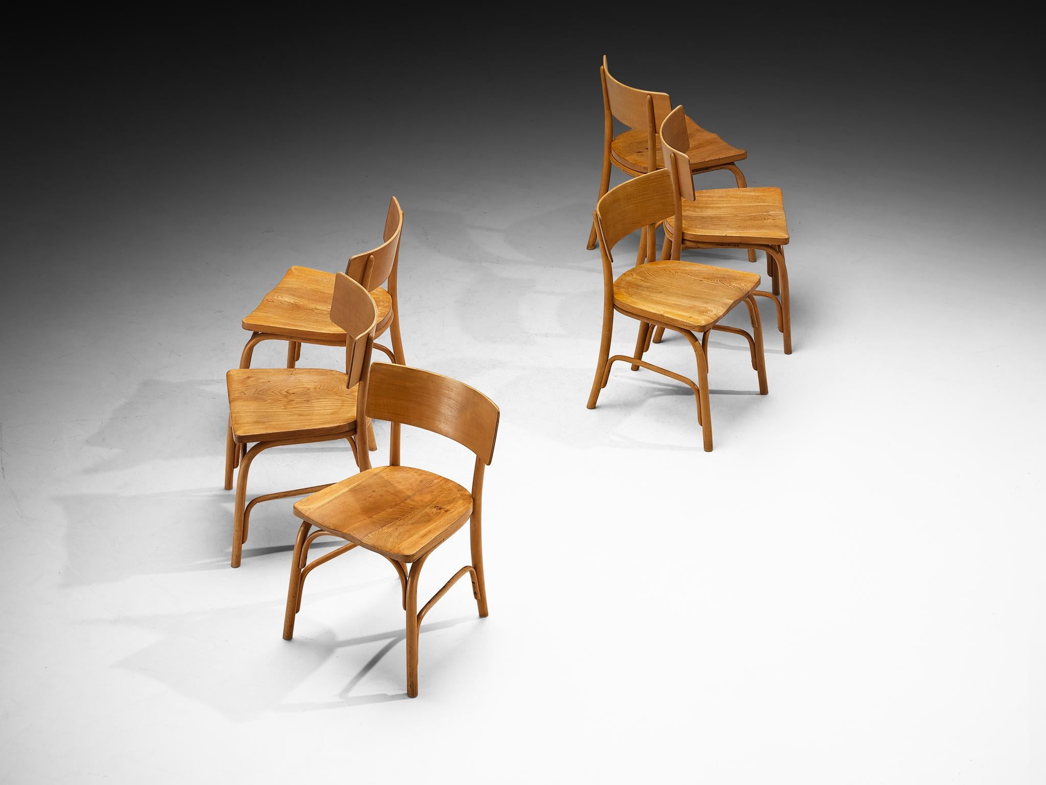 Frits Schlegel für Fritz Hansen Sechser-Set 'Husum' Esstischstühle (Dänisch) im Angebot