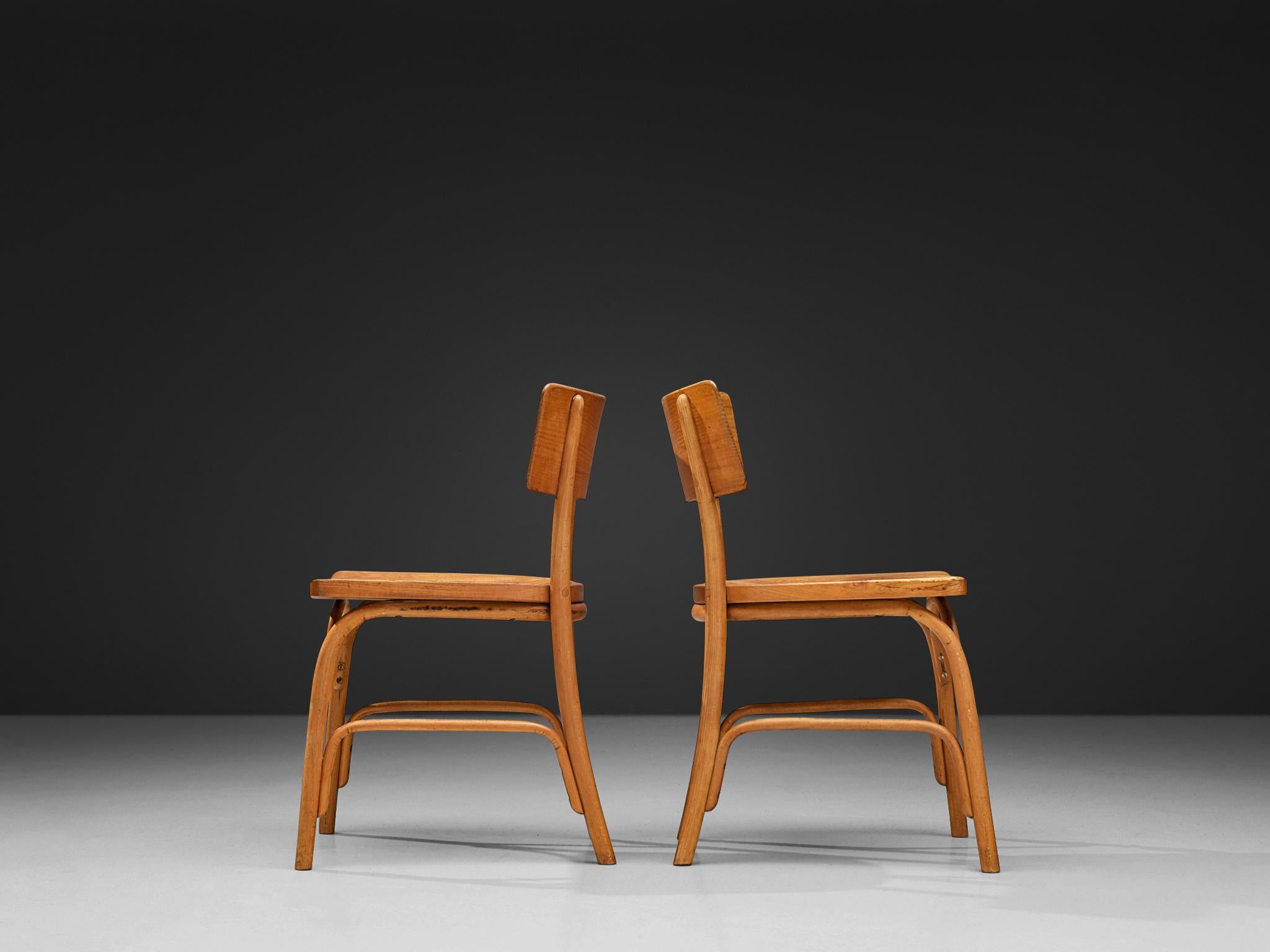 Frits Schlegel für Fritz Hansen Sechser-Set 'Husum' Esstischstühle (Mitte des 20. Jahrhunderts) im Angebot