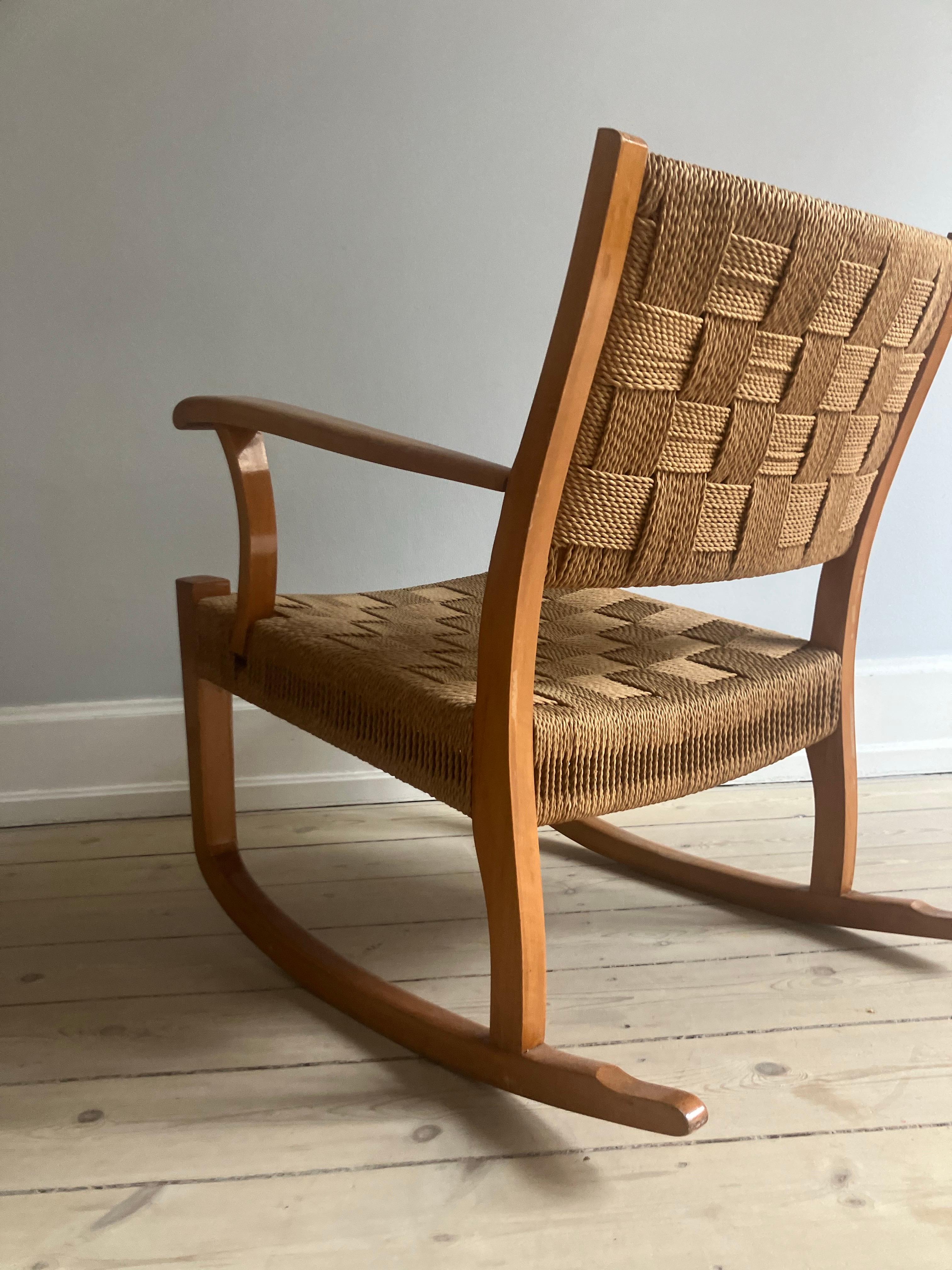 Fauteuil à bascule Frits Schlegel, par Fritz Hansen en vente 3