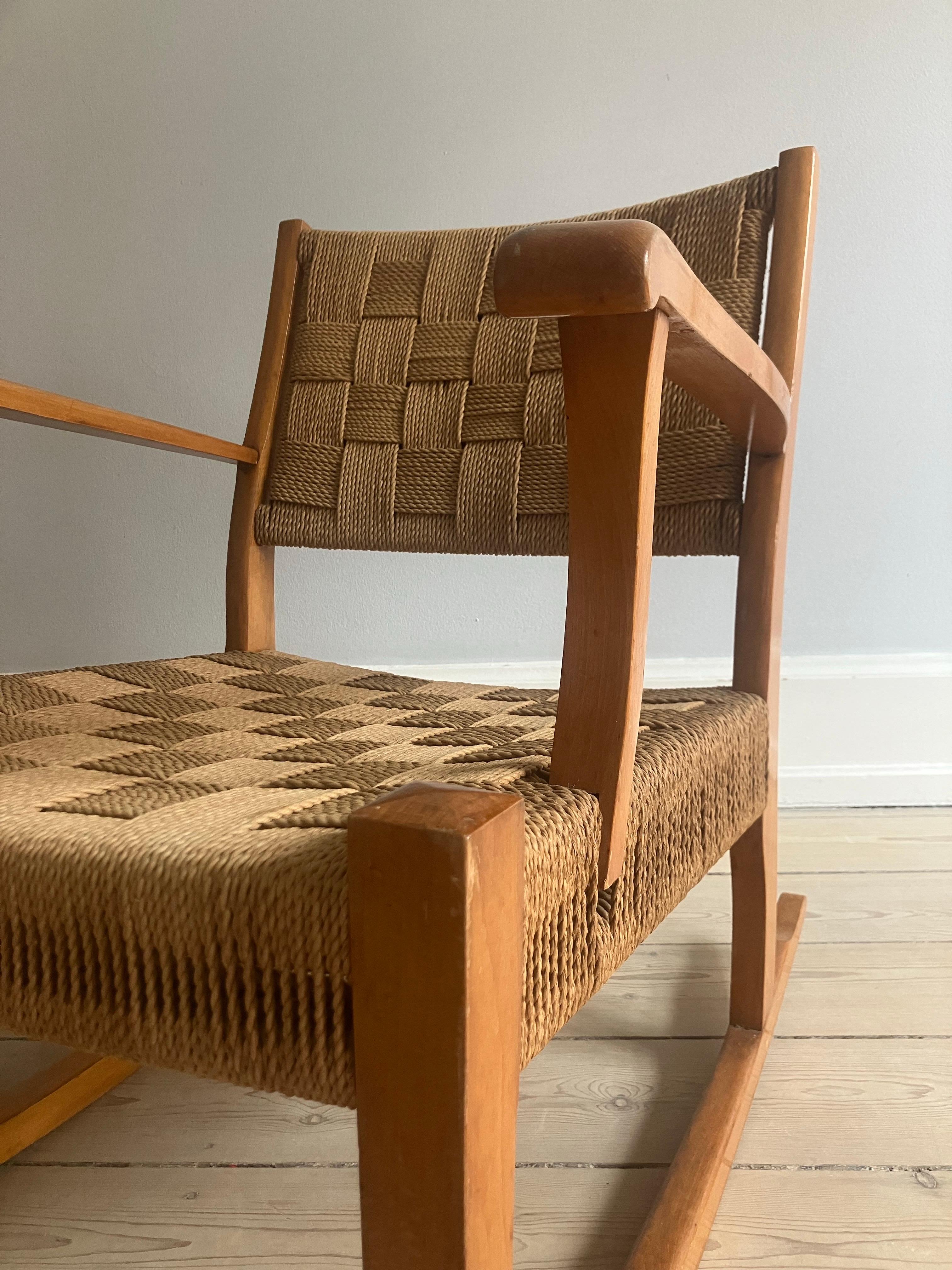 Fauteuil à bascule Frits Schlegel, par Fritz Hansen en vente 4