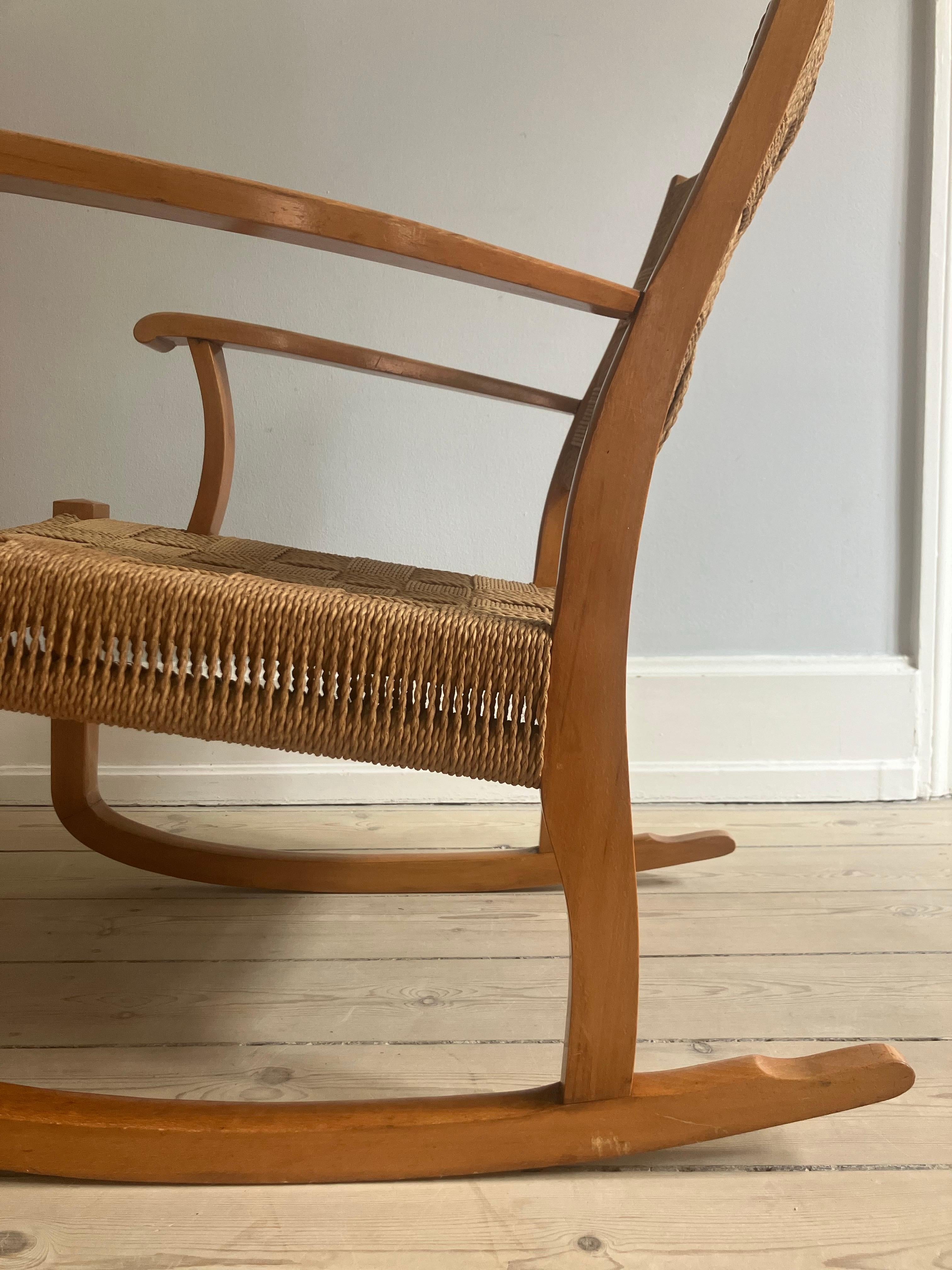 Fauteuil à bascule Frits Schlegel, par Fritz Hansen en vente 6