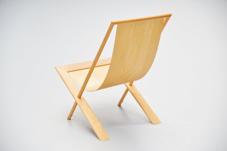 Late 20th Century Frits Swart Unique Lounge Chair in Plywood, 1979