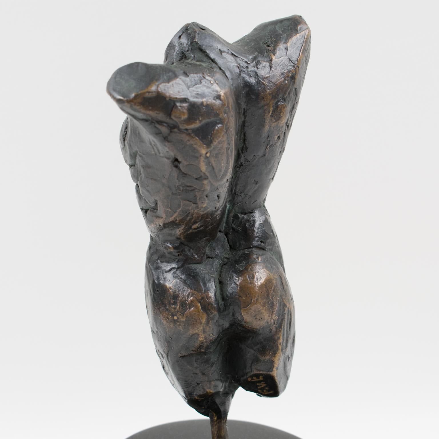 Nude Male Torso Bronze Sculpture by Frits Van Eeden 7