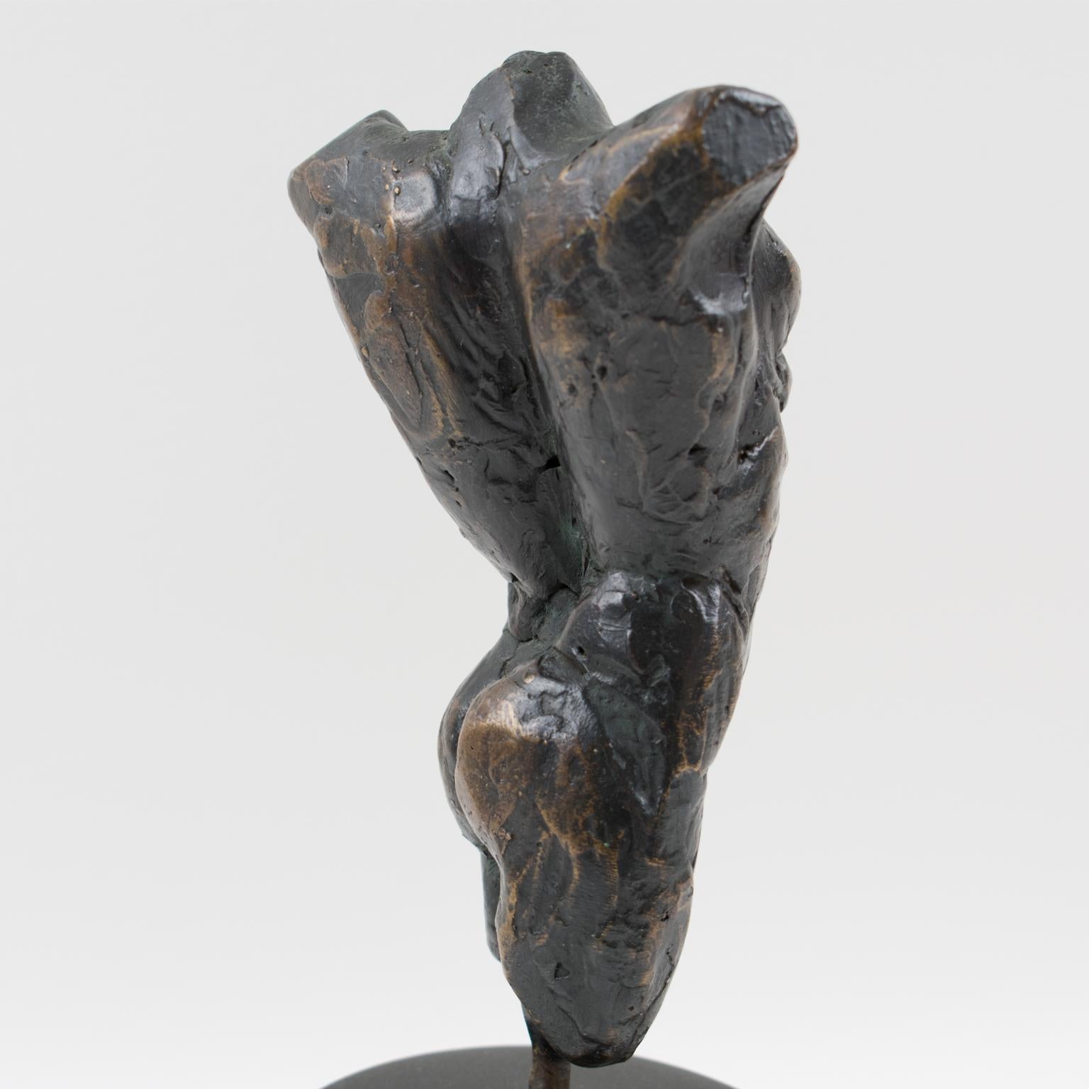 Nude Male Torso Bronze Sculpture by Frits Van Eeden 8