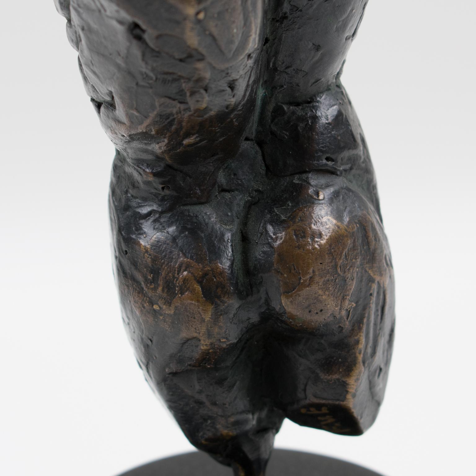 Nude Male Torso Bronze Sculpture by Frits Van Eeden 12
