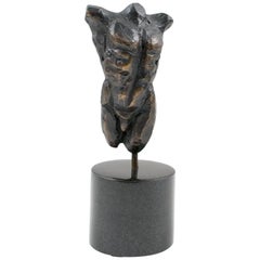 Nude Male Torso Bronze Sculpture by Frits Van Eeden