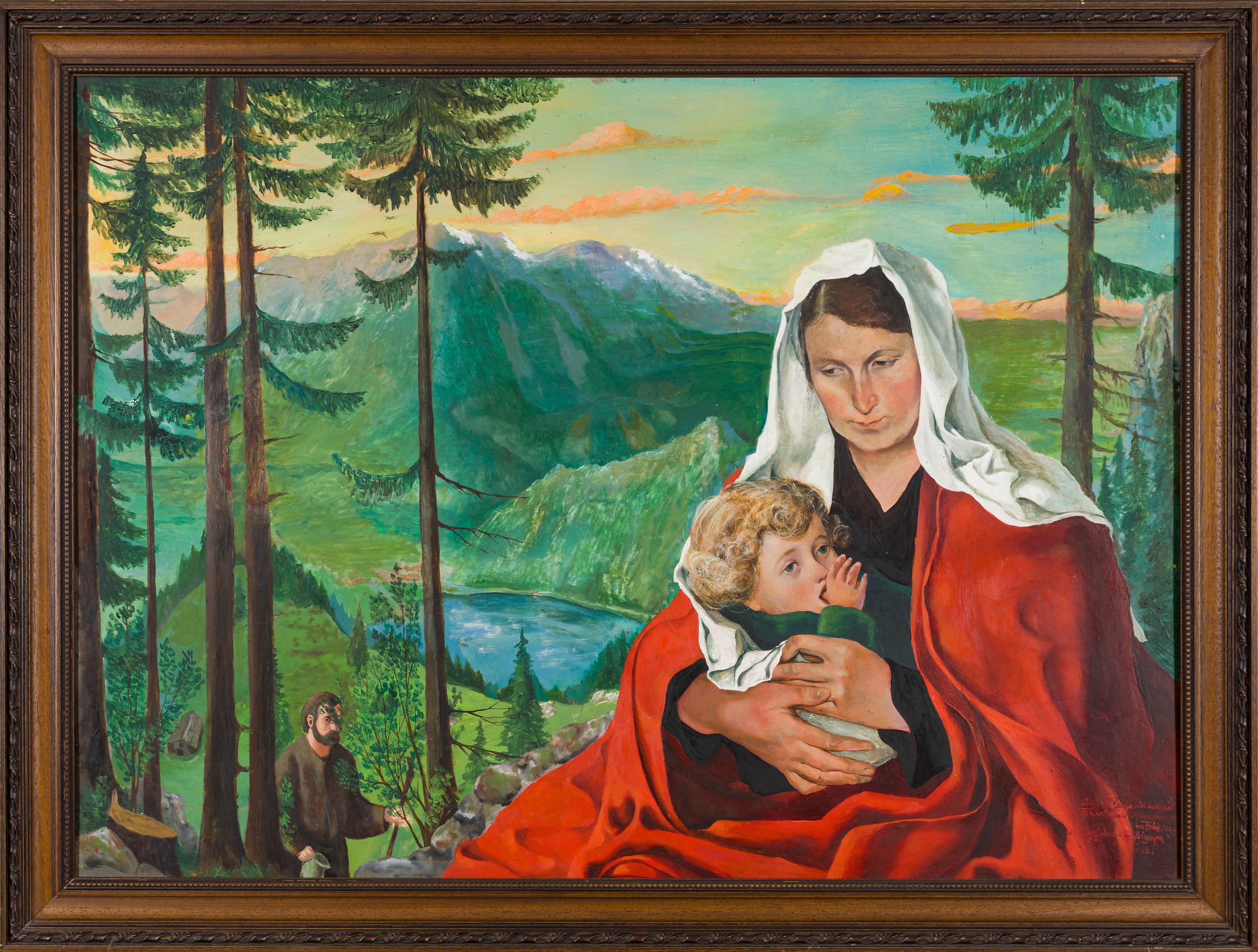 Die heilige Familie - Painting de Fritz Aigner