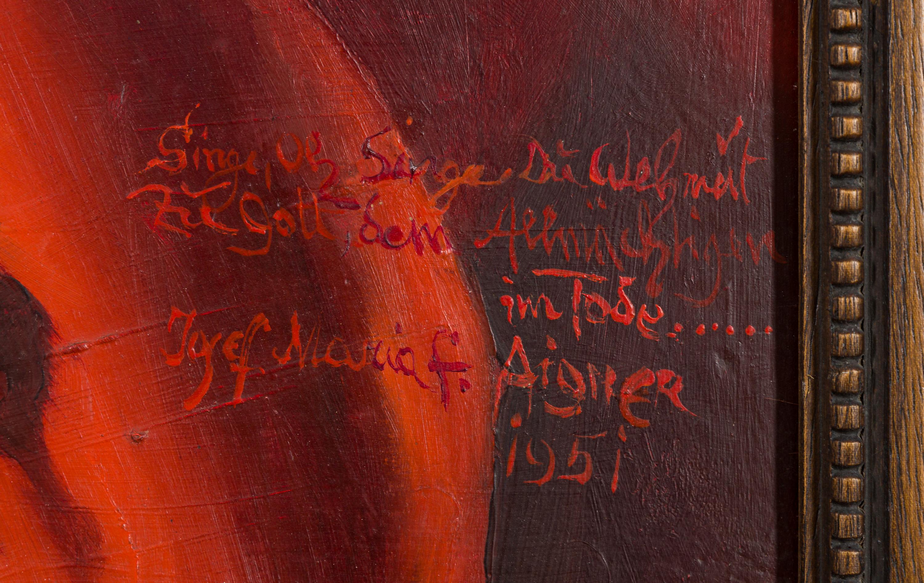 Die heilige Familie - Painting Contemporáneo de Fritz Aigner
