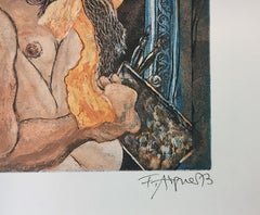 Maler mit Frau vor Spiegel