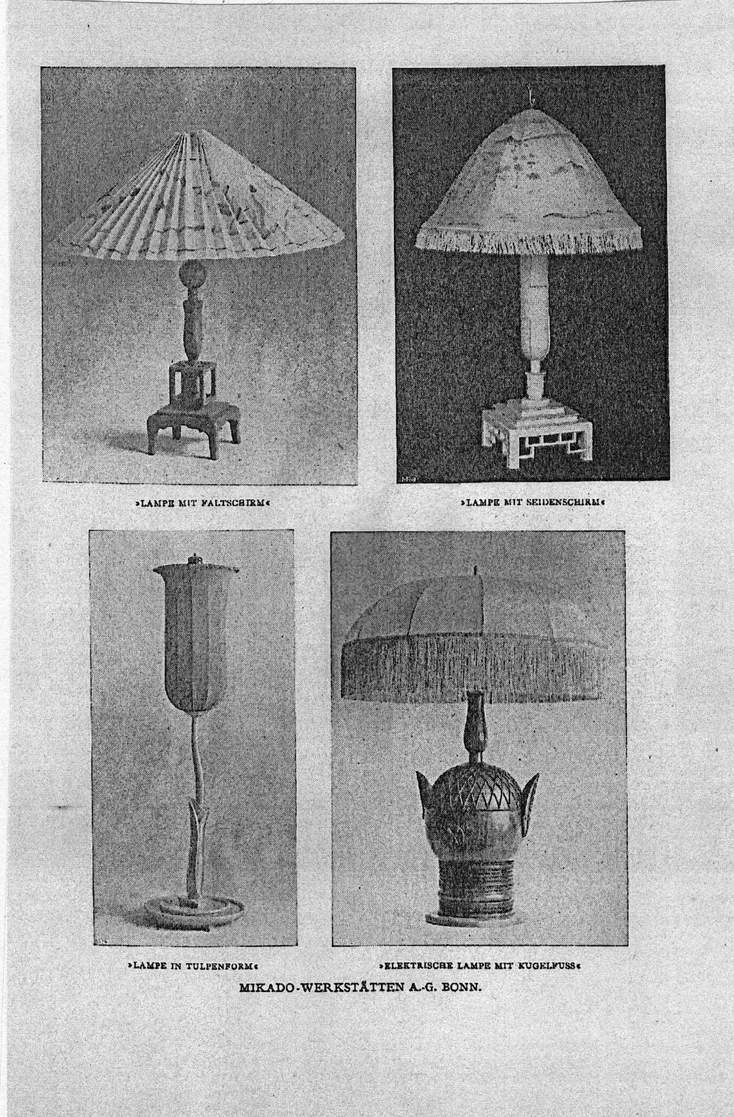 Art Deco Fritz August Breuhaus de Groot, Expressionist table lamp for Mikado Werkstätten