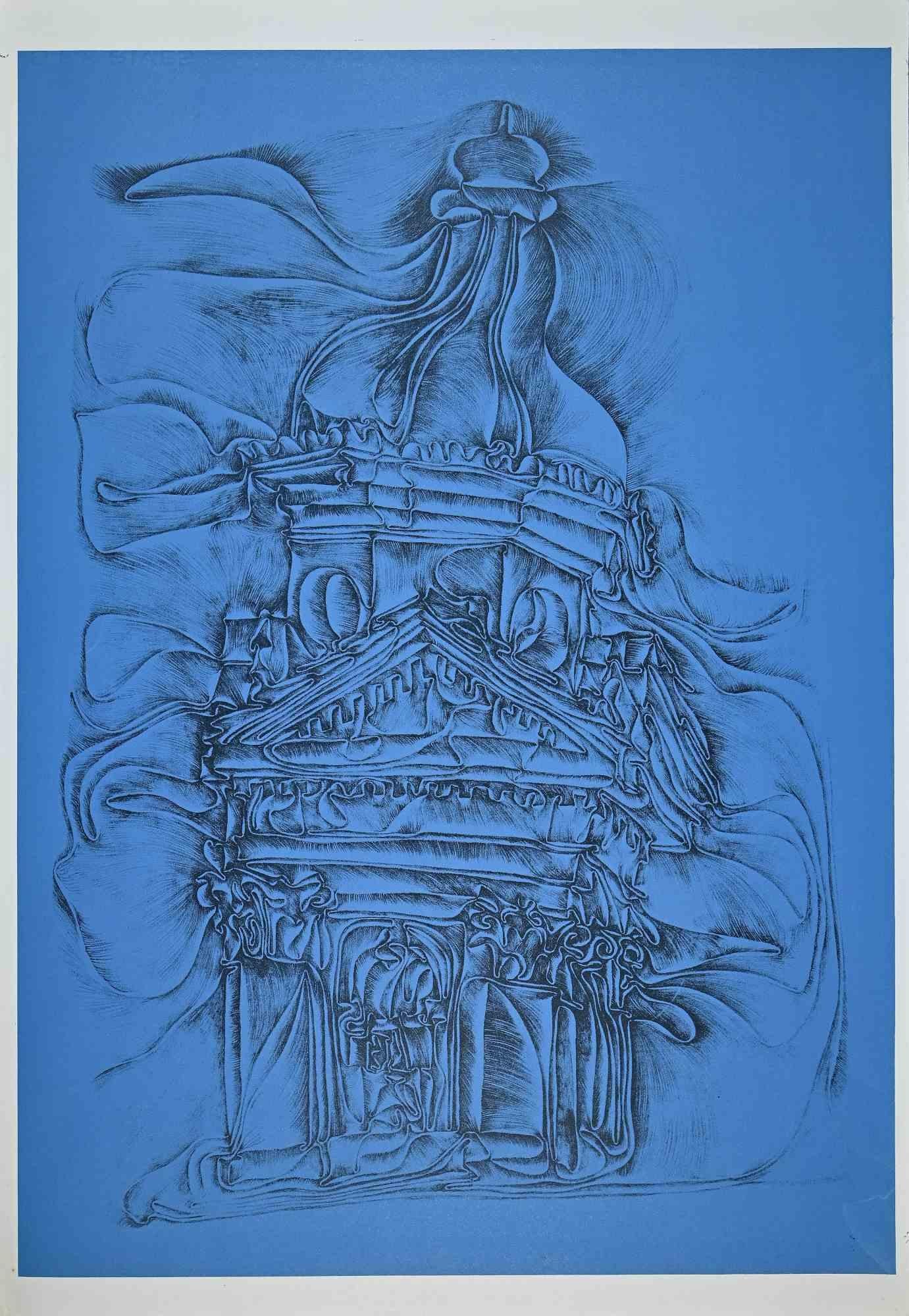 Cathedral - Original Etching by Fritz Baumgartner - 1970s