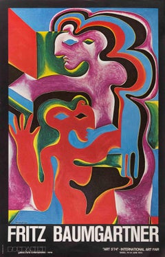 Affiche d'exposition de Fritz Baumgarten - Galleria Rondanini - 1974