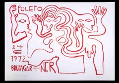 Spoleto - Original Lithograph by Fritz Baumgartner - 1972