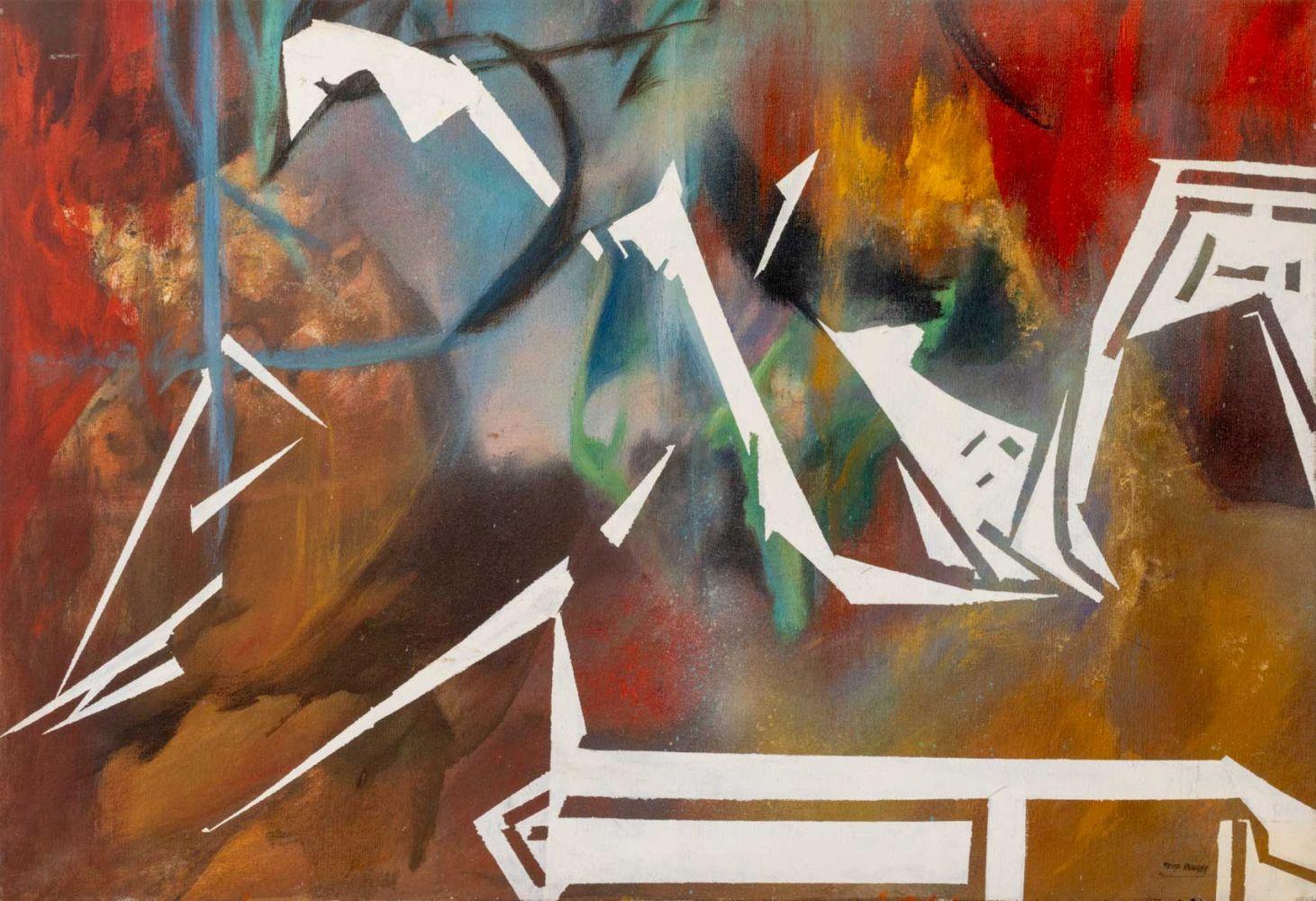 Fritz Bonner Abstraction Acrylique sur toile