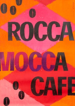 Rocca Mocca Cafe - Original 1950s Mid-Century Swiss Coffee Poster