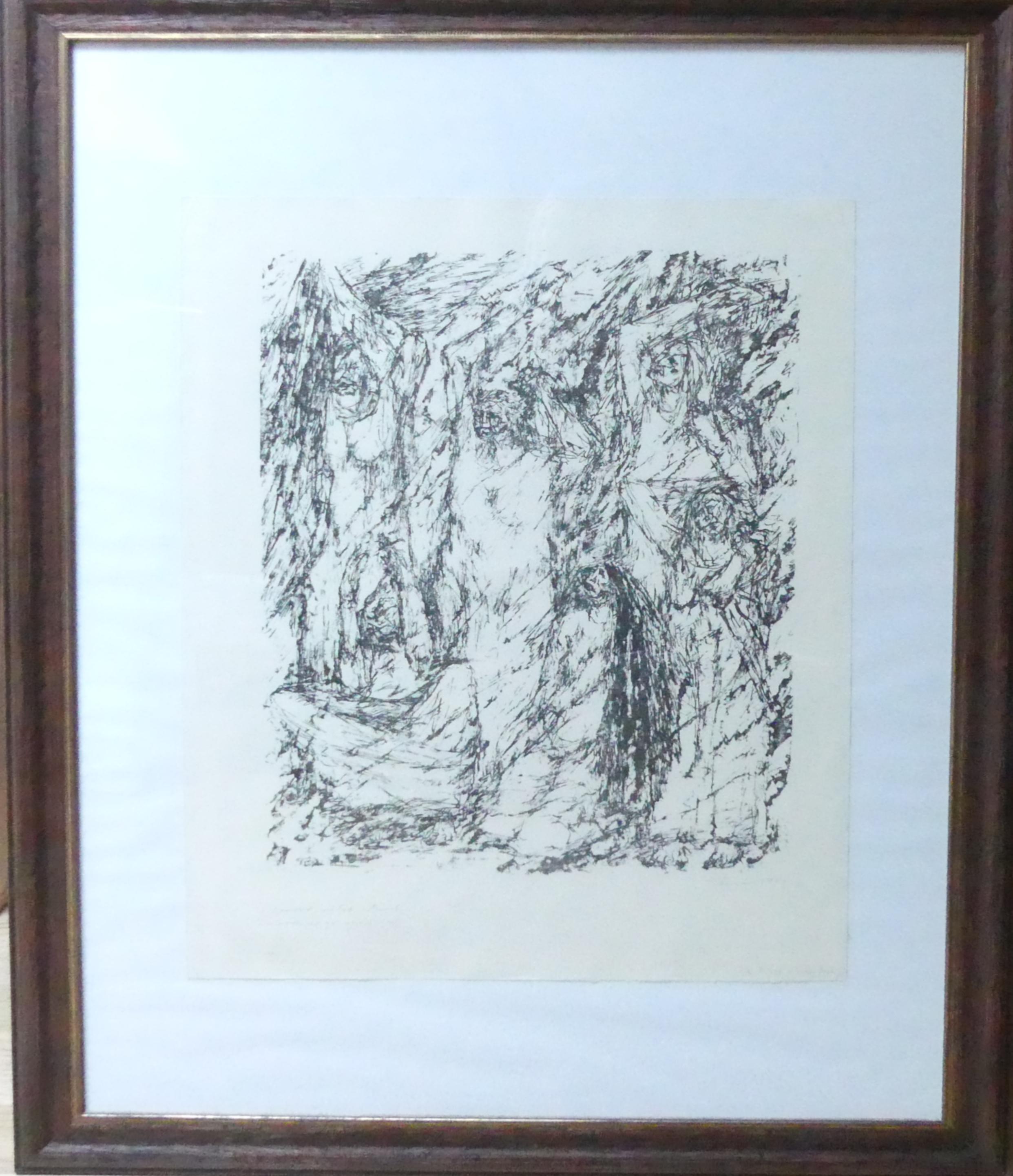 Stampa in grassetto su carta fatta a mano.

Fritz Cremer, 1981, litografia

firmato a mano

77 x 57 cm 

Dopo essersi diplomato, Cremer fece un apprendistato come scalpellino presso Christian Meisen a Essen dal 1921 al 1925. Durante il suo