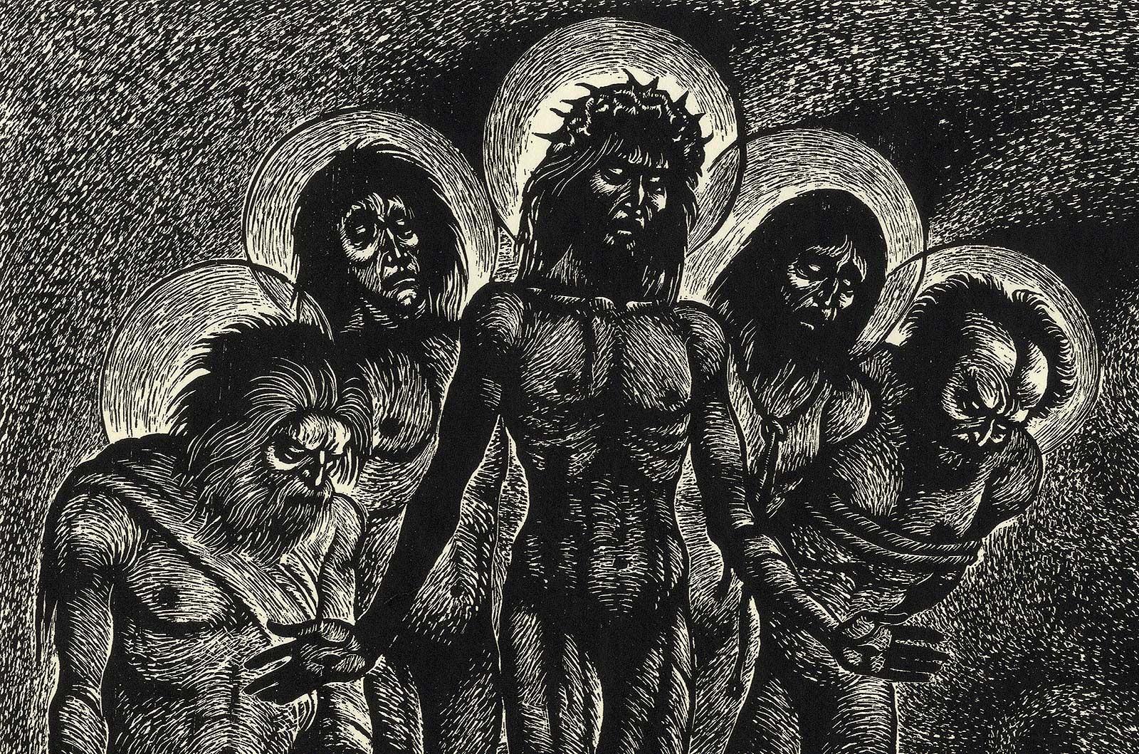Follies of the Popes (1500 to 2019 - Erasmus - Print by Fritz Eichenberg.