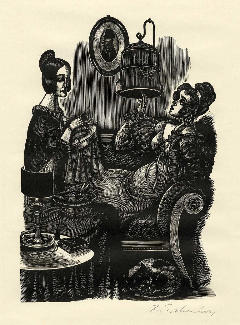 Fritz Eichenberg - Georgiana and Eliza (cousins of Jane Eyre) For Sale at  1stDibs