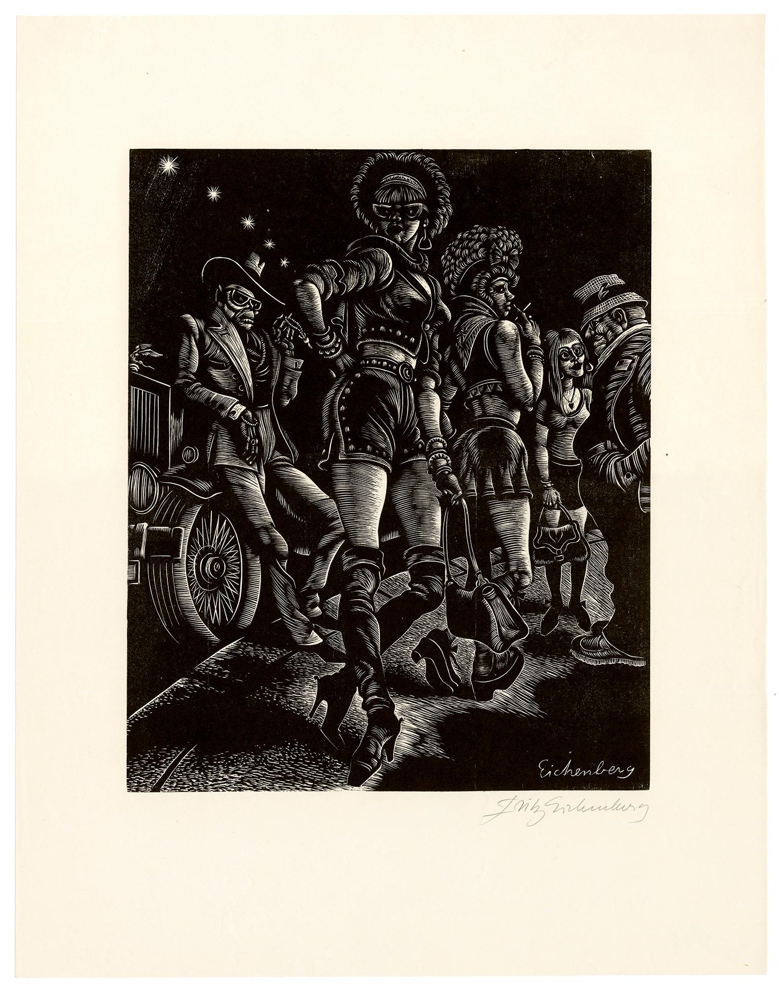'The Pimp' — Graphic Modernism - Print by Fritz Eichenberg.