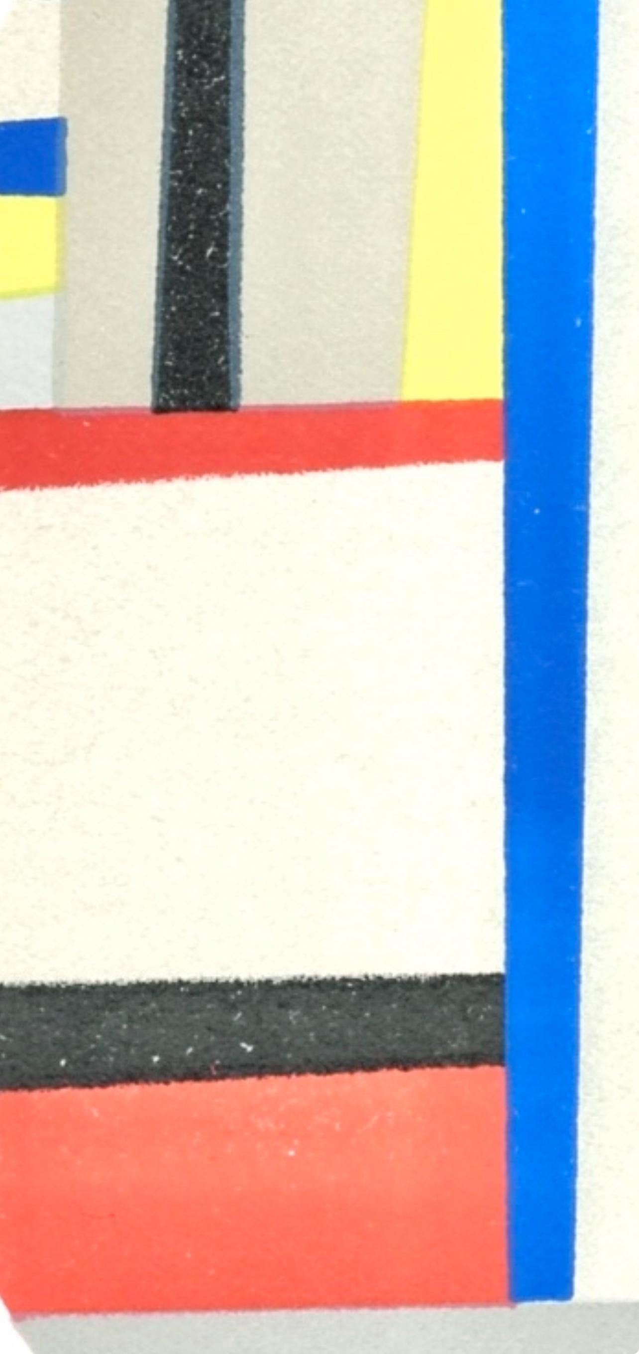 Glarner, Tondo, Grabados de la imprenta Mourlot (después) - Landscape Print Blanco de Fritz Glarner