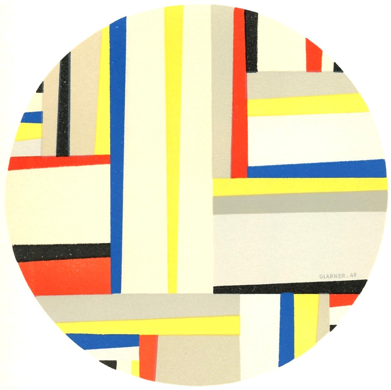 Abstract Print Fritz Glarner - Glarner, Tondo, Prints from the Mourlot Press (d'après)