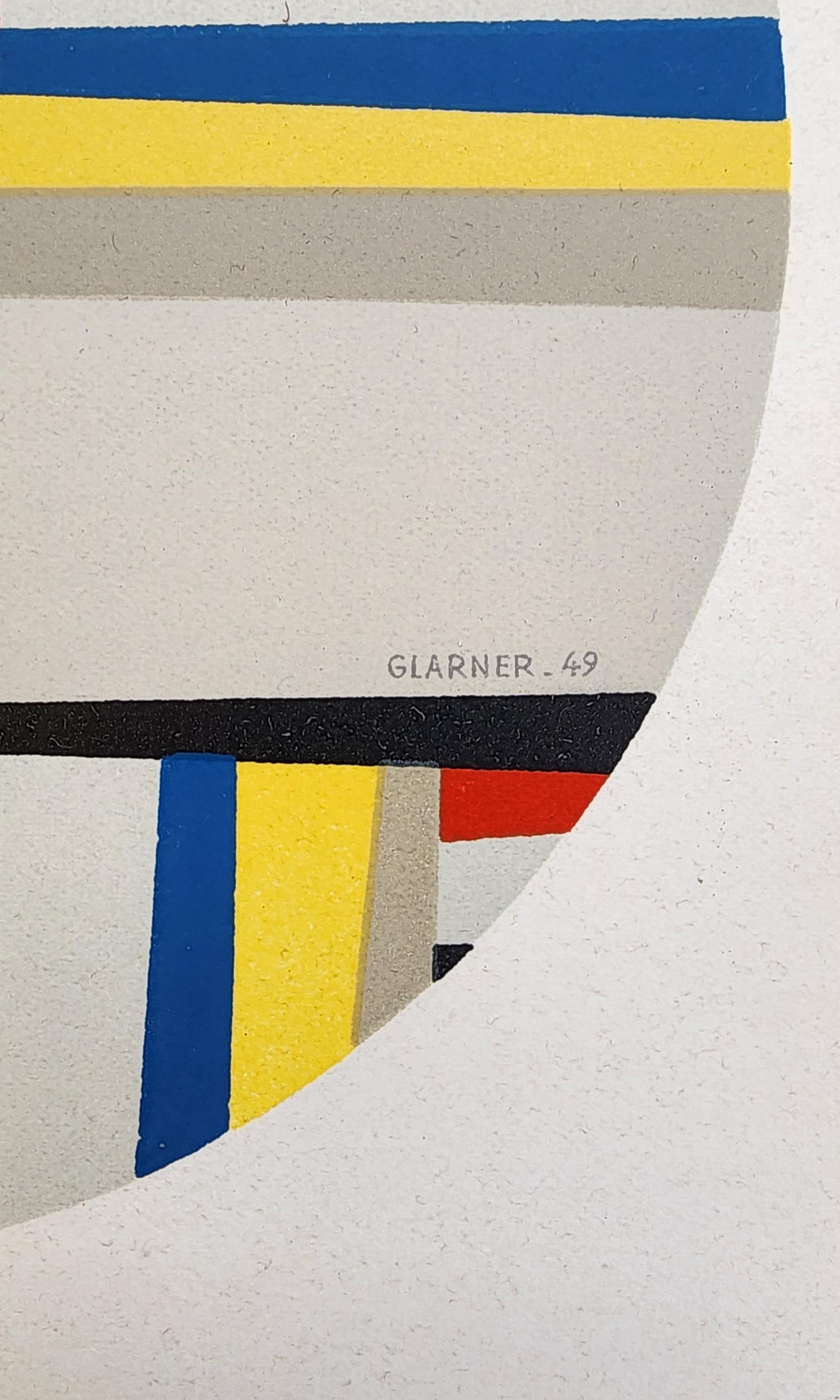 Tondo (Mourlot, Paris, Druck, Design, Modern, ~30% OFF-LIST-Preis, SCHLUSSVERKAUFSVERKAUF) (Geometrische Abstraktion), Print, von Fritz Glarner