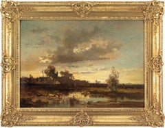 Fritz Halberg-Krauss, Dachauer Moos, Abend, Ölgemälde
