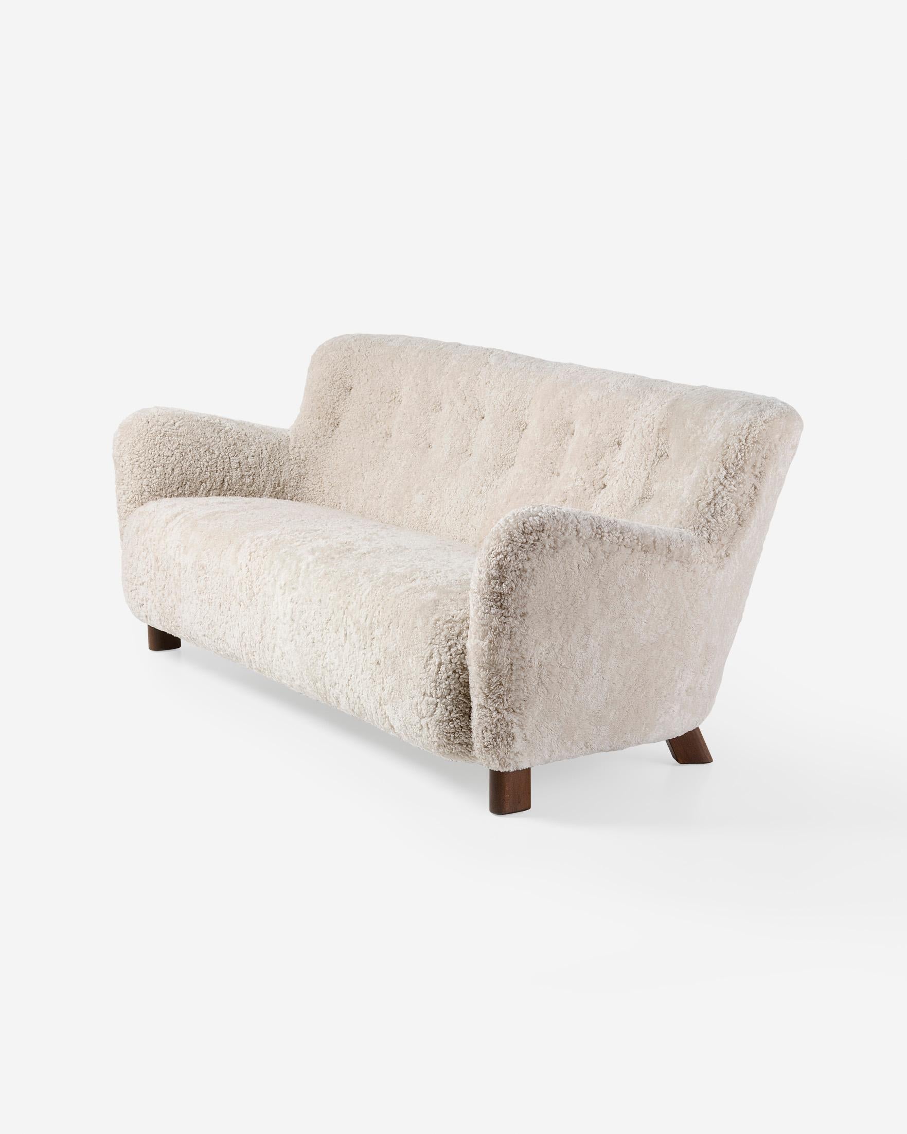 Fritz Hansen 1669 Sheepskin Sofa c1940s For Sale 2
