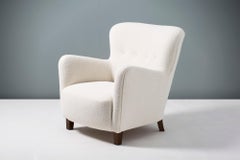 Fritz Hansen 1940s Boucle Armchair