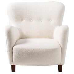 Fritz Hansen 1940s Boucle Armchair