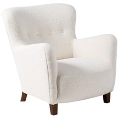 Fritz Hansen 1940s Boucle Armchair