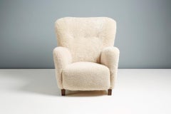 Fritz Hansen 1940s Sheepskin Armchair