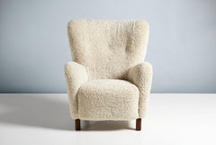 Fritz Hansen 1940s Sheepskin Armchair