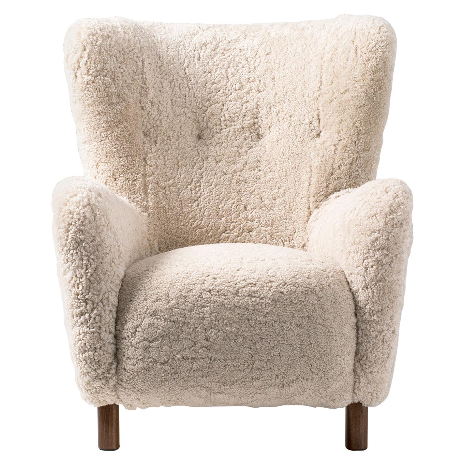 Fritz Hansen 1940s Sheepskin Armchair