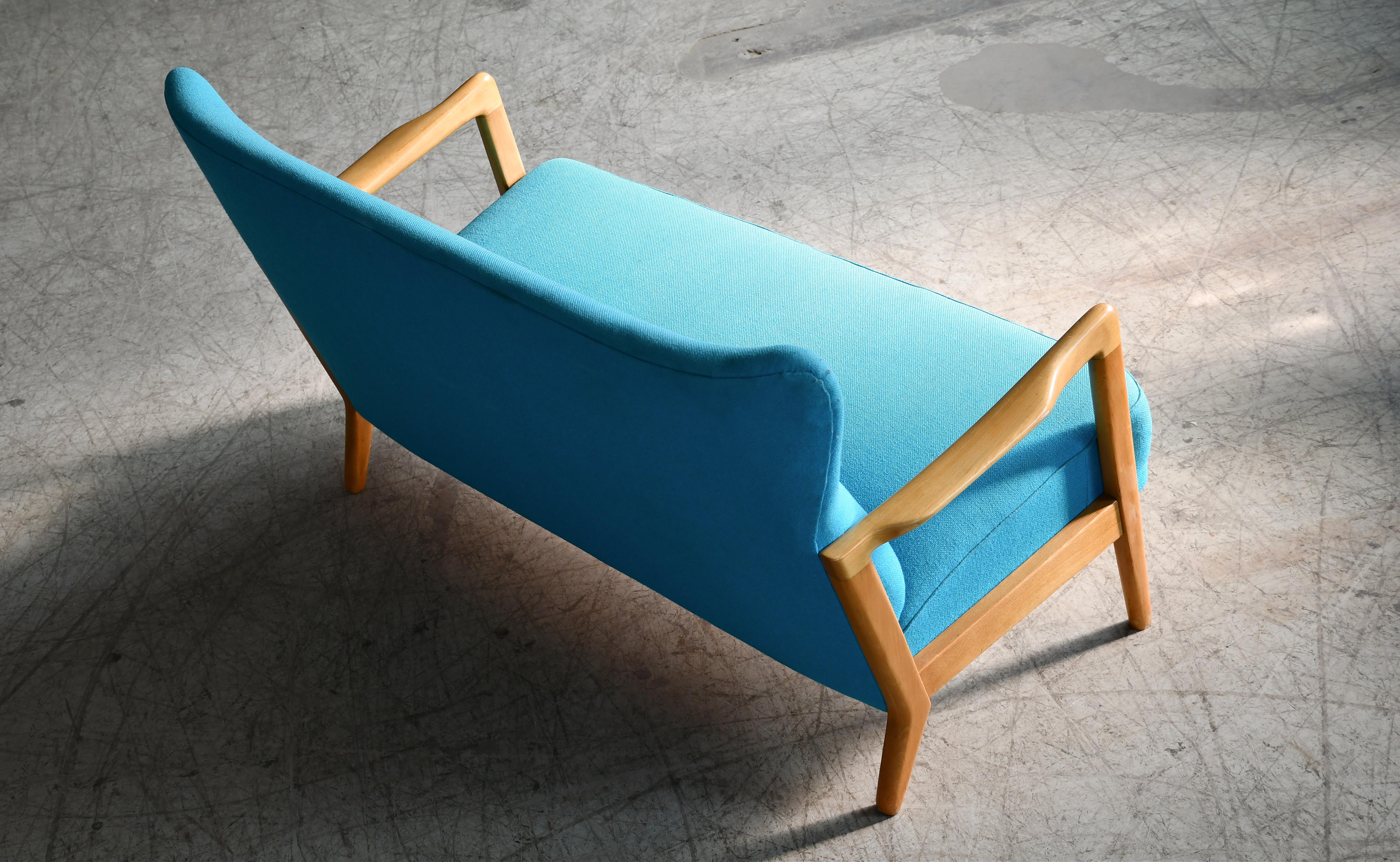 Fritz Hansen  1940er Sofa oder Sessel mit offenen Armlehnen von Soren Hansen (Mitte des 20. Jahrhunderts) im Angebot