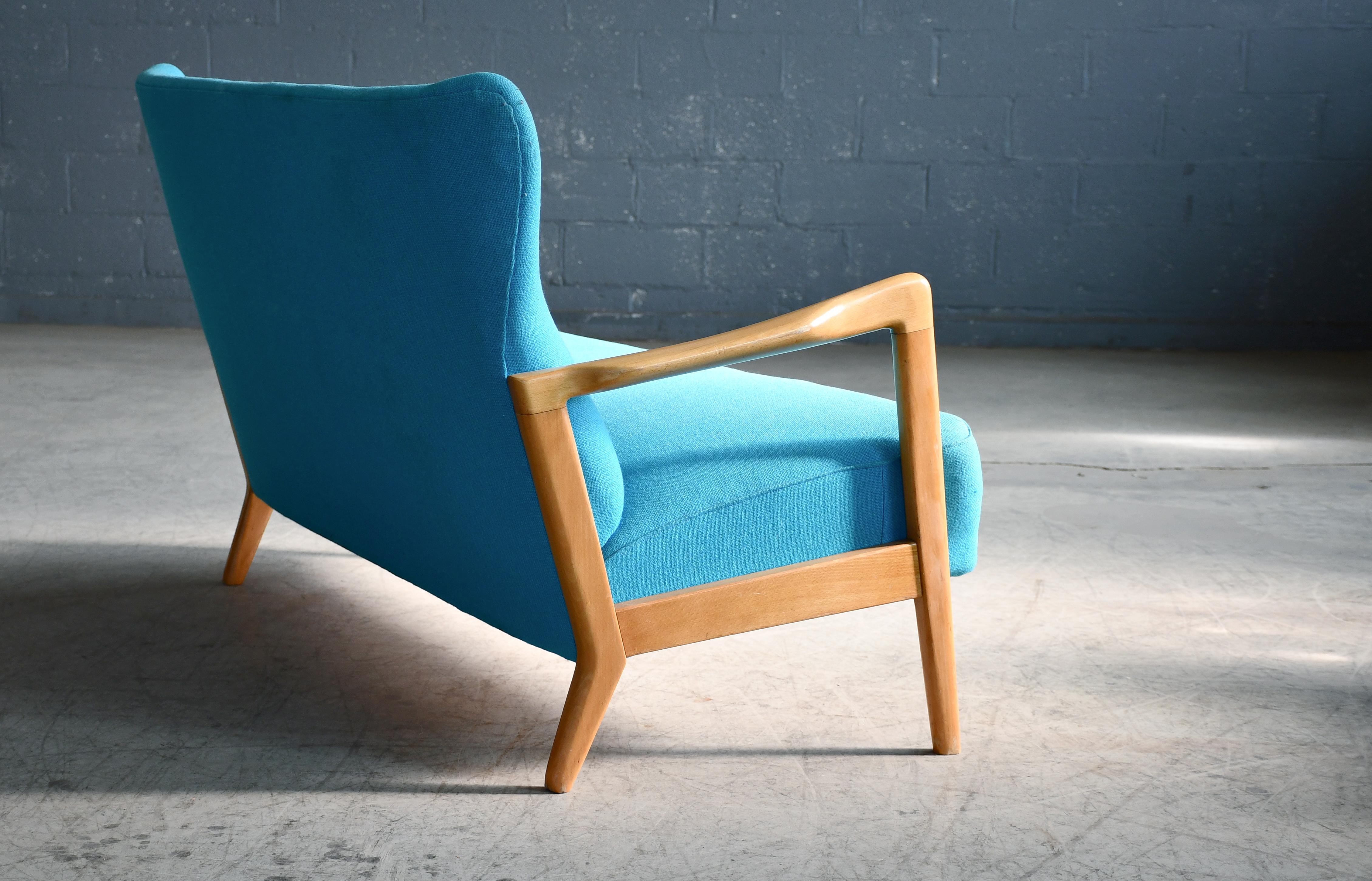 Fritz Hansen  1940er Sofa oder Sessel mit offenen Armlehnen von Soren Hansen (Wolle) im Angebot