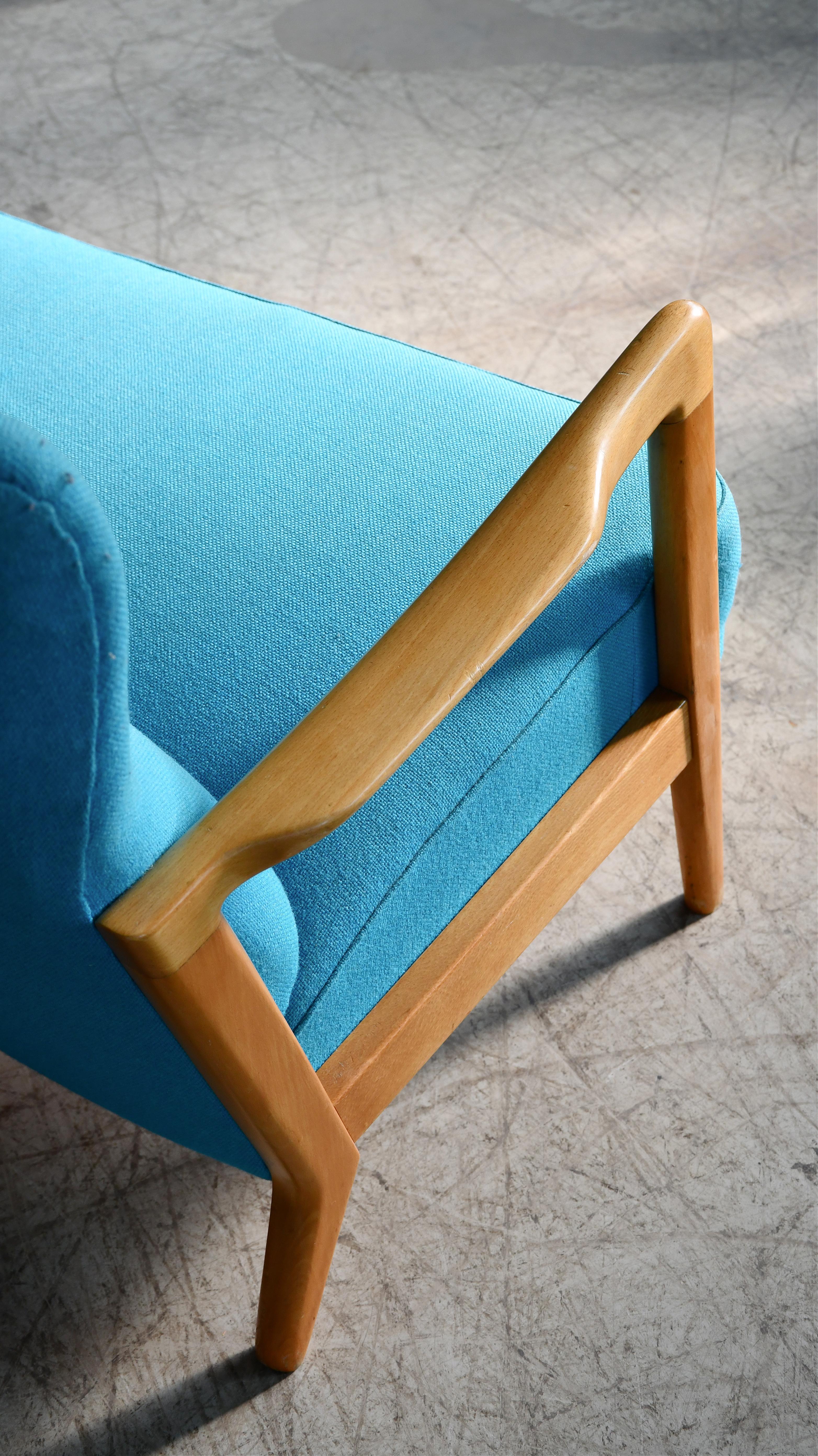 Fritz Hansen  1940er Sofa oder Sessel mit offenen Armlehnen von Soren Hansen im Angebot 1