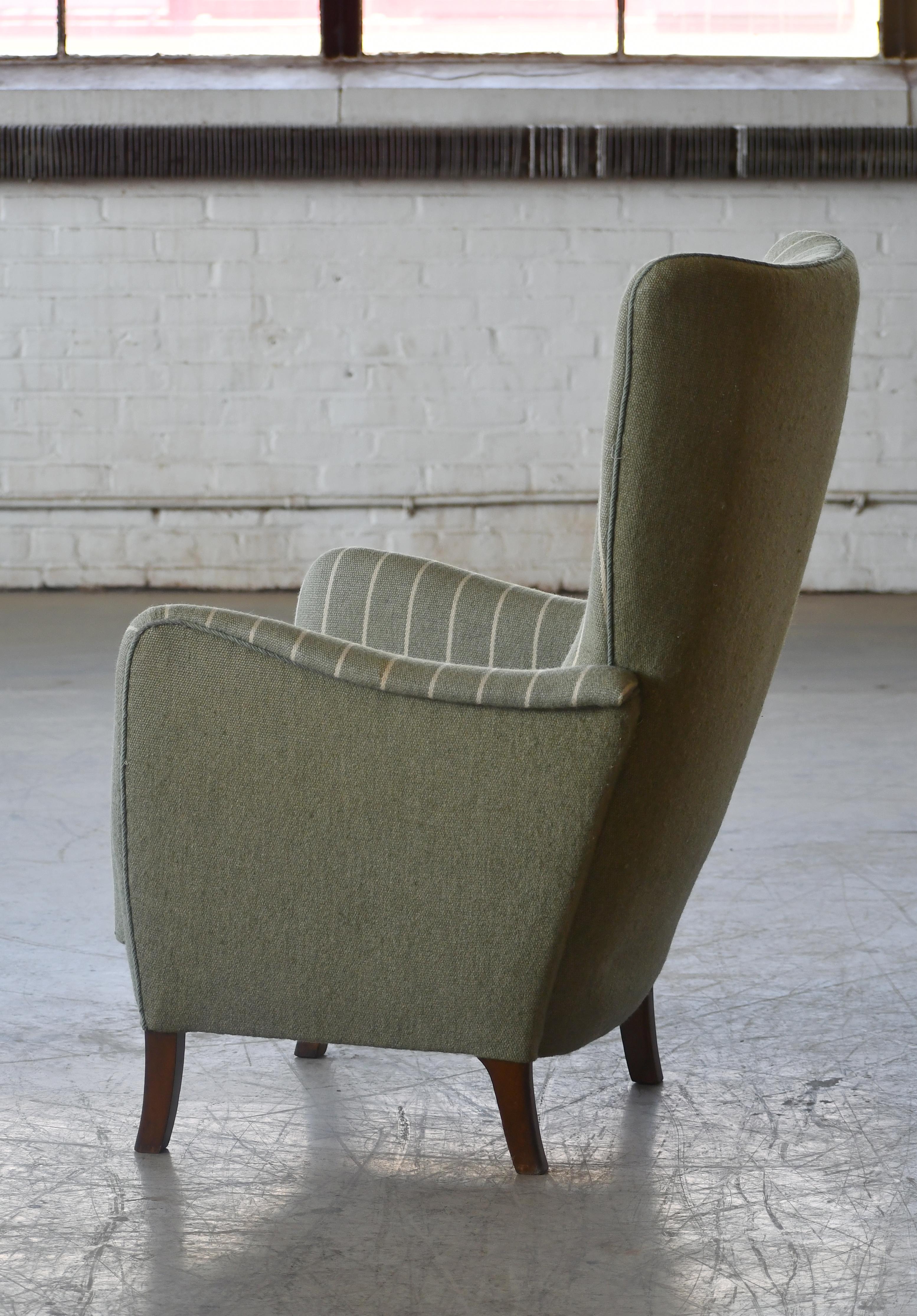 Fritz Hansen 1950s Highback Lounge Chair Model 8023 Variant Danish Midcentury 4
