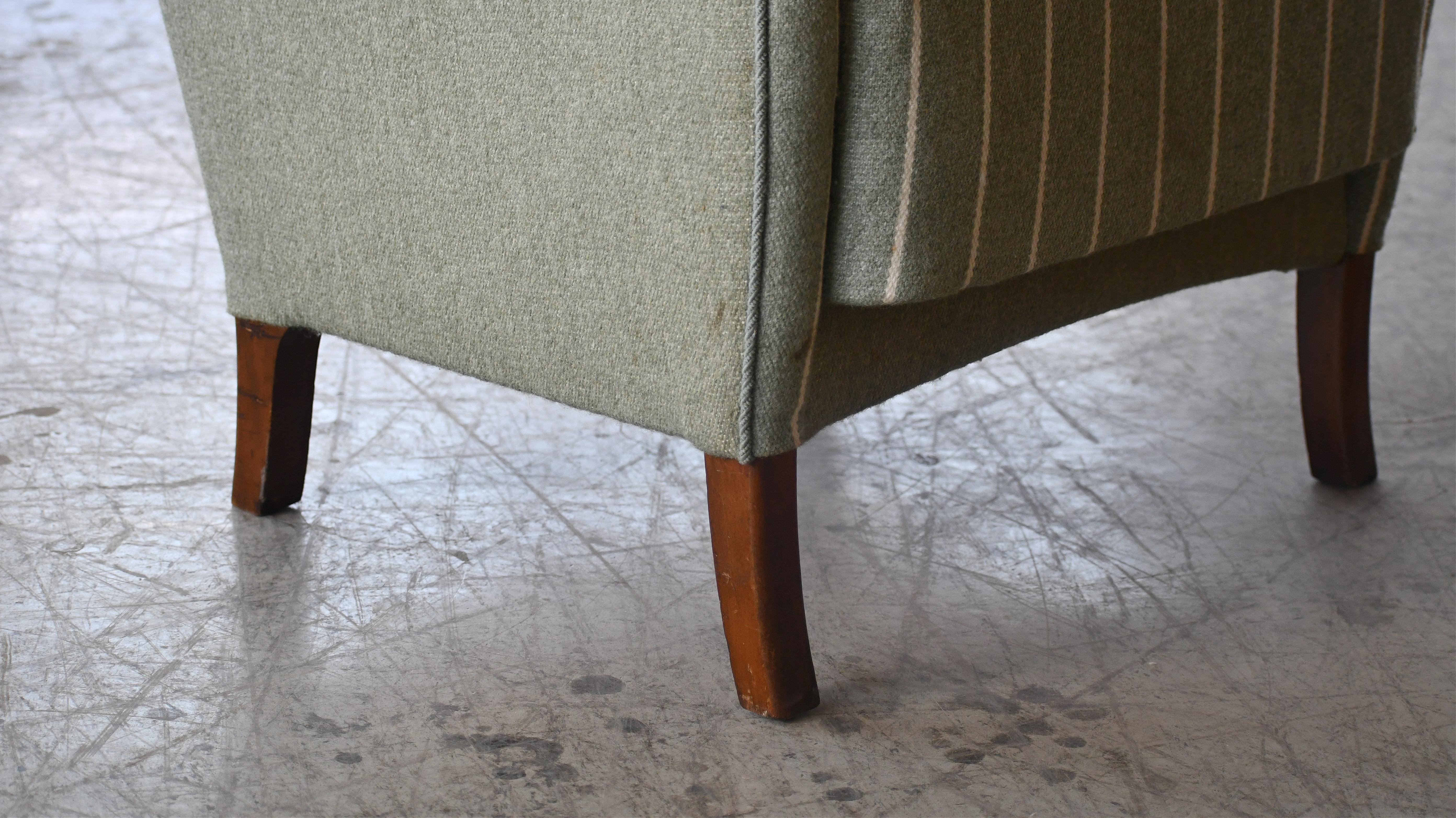 Fritz Hansen 1950s Highback Lounge Chair Model 8023 Variant Danish Midcentury 2