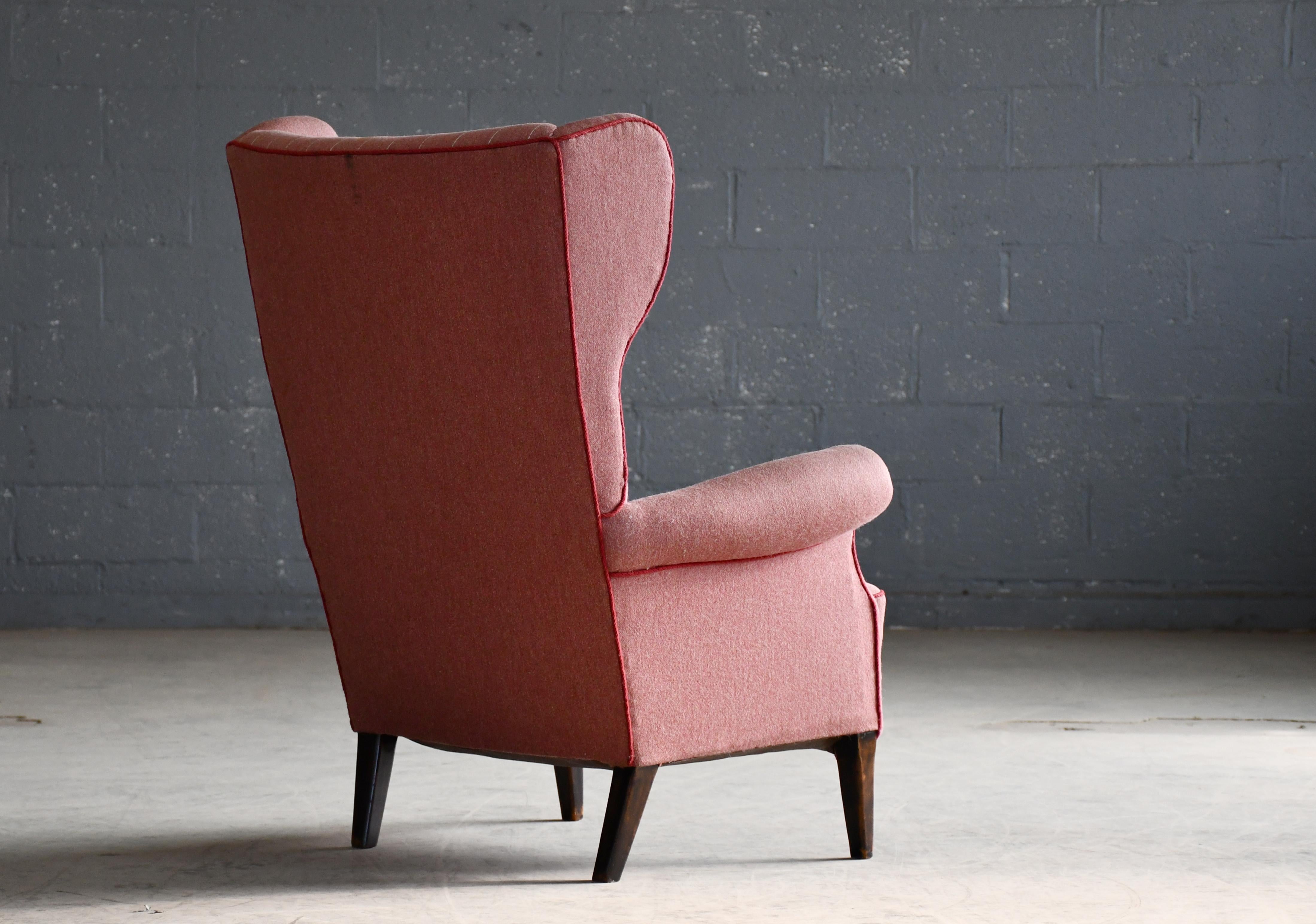 Fritz Hansen 1950s Wingback Chair Model 8023 in Teak Danish Midcentury 4
