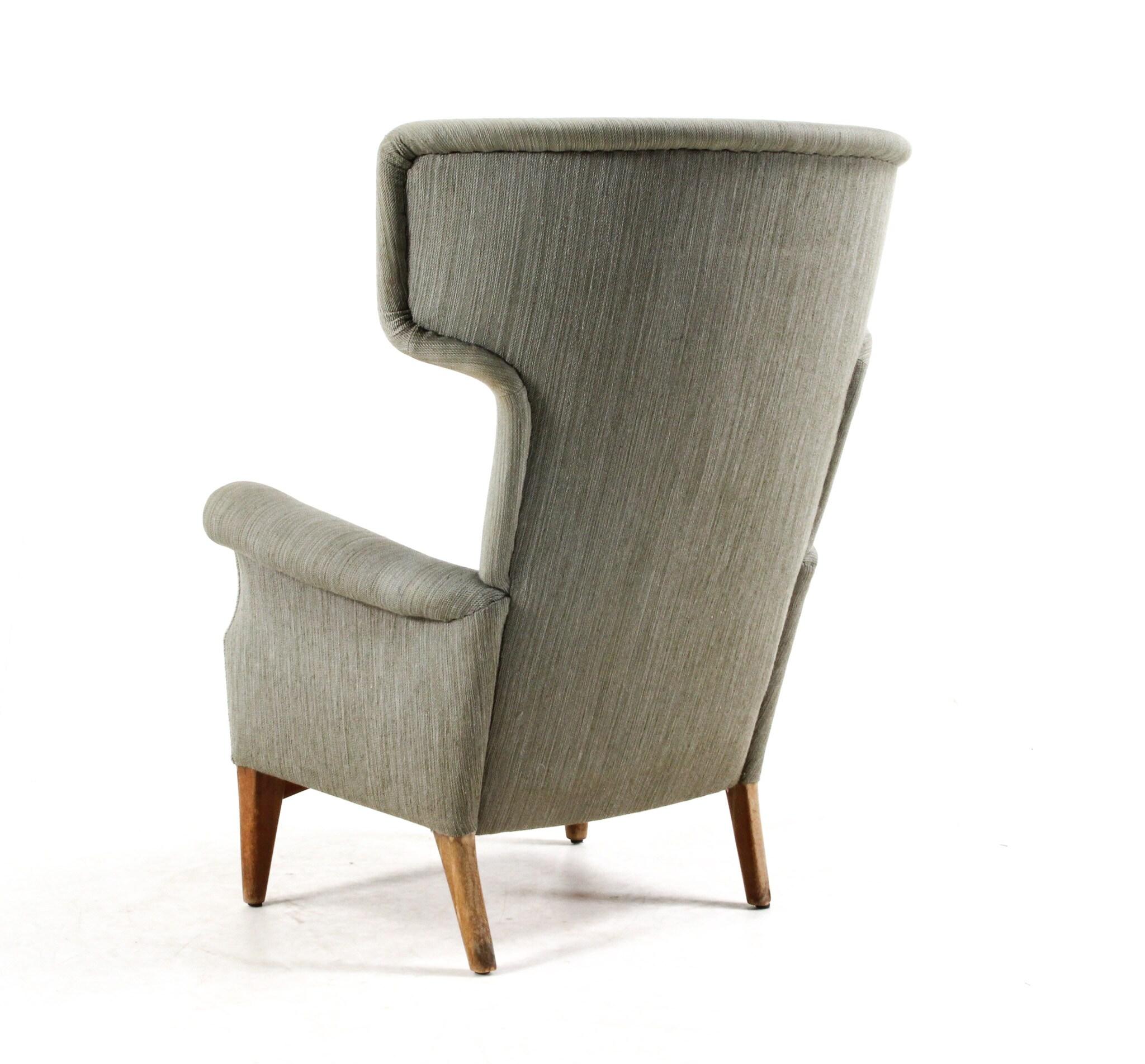 Fauteuil à oreilles Fritz Hansen des années 1950, modèle 8023 en teck, danois du milieu du siècle dernier Bon état - En vente à Bridgeport, CT