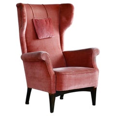 Fritz Hansen 1950s Wingback Chair Model 8023 in Teak Danish Midcentury